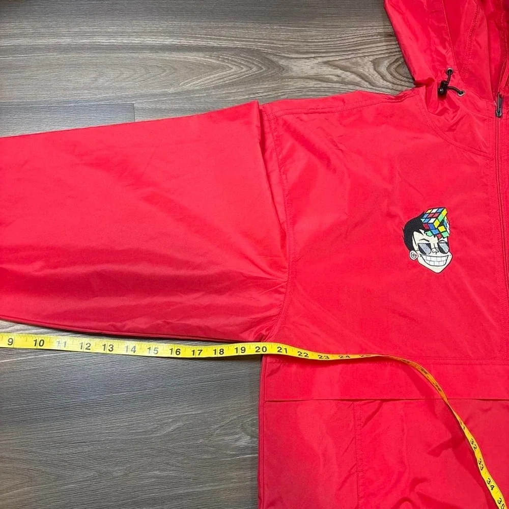Nike red cotton & polyester shorts with white swoosh